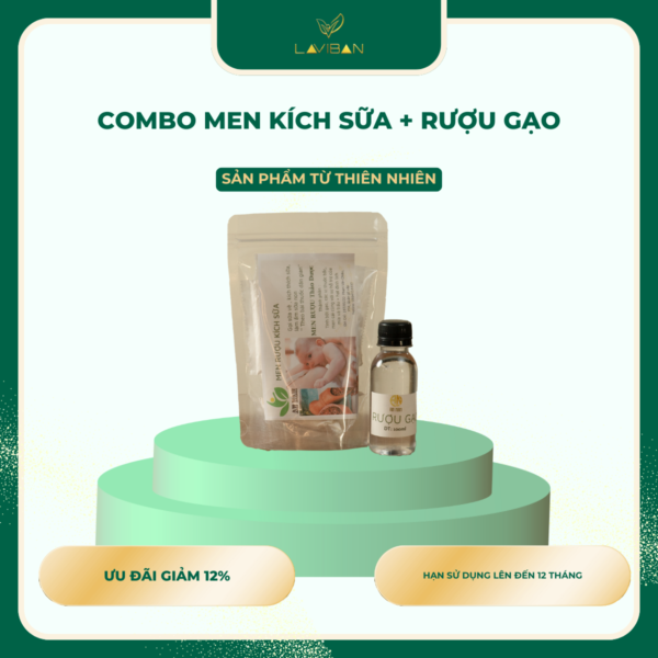 Combo Men Kích Sữa + Rượu Gạo