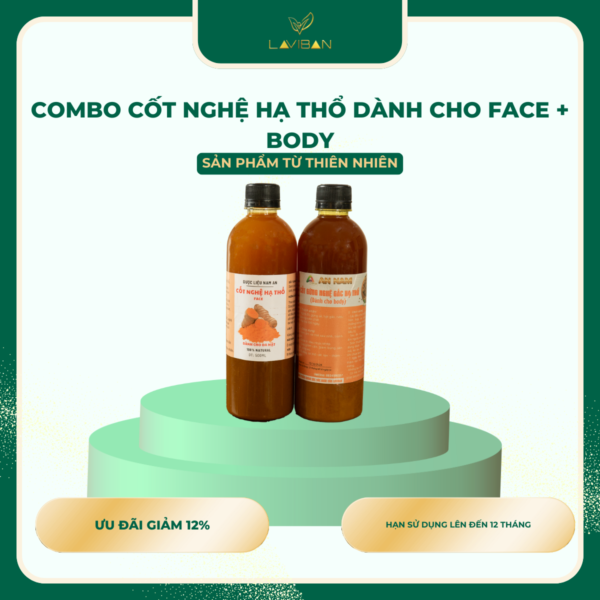 Combo Cốt Nghệ Hạ Thổ Dành Cho Face + Body