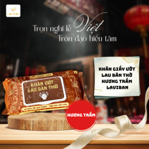Khăn Giấy Ướt Lau Bàn Thờ Hương Trầm Laviban